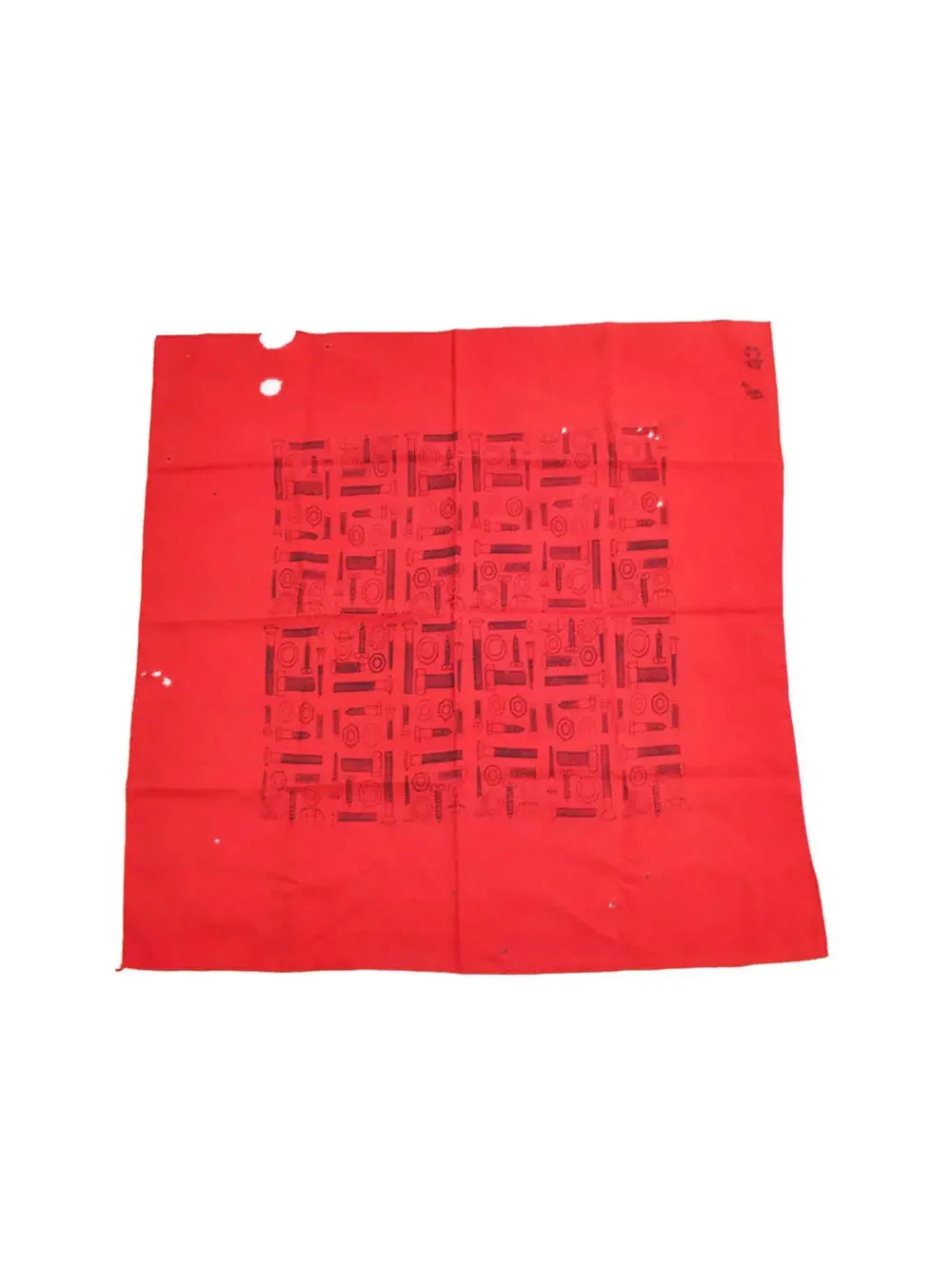 Vintage Screws and Bolts 90s Red Construction Bandana